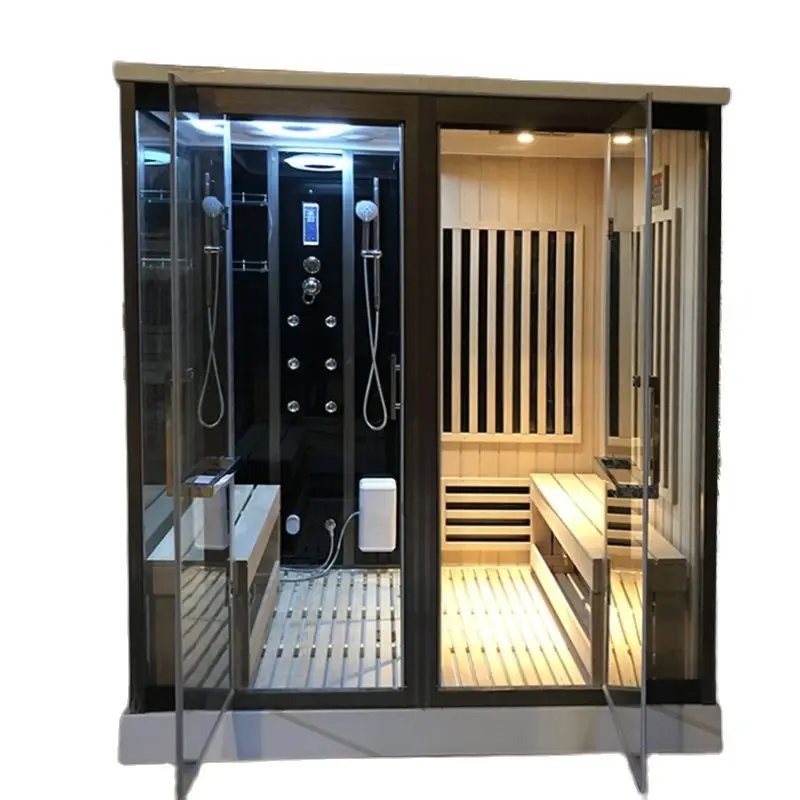 Imagem -06 - Vapor de Suor Doméstico Sauna Seca e Úmida Sauna e Chuveiro Multi-function Integrado