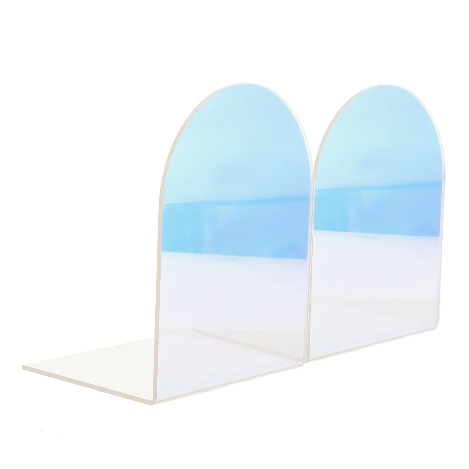

1 Pair L-Shaped Bookend Acrylic Sturdy Book Holder For Home Office Study Decorative Bookends Desktop Organizer Convenient Book