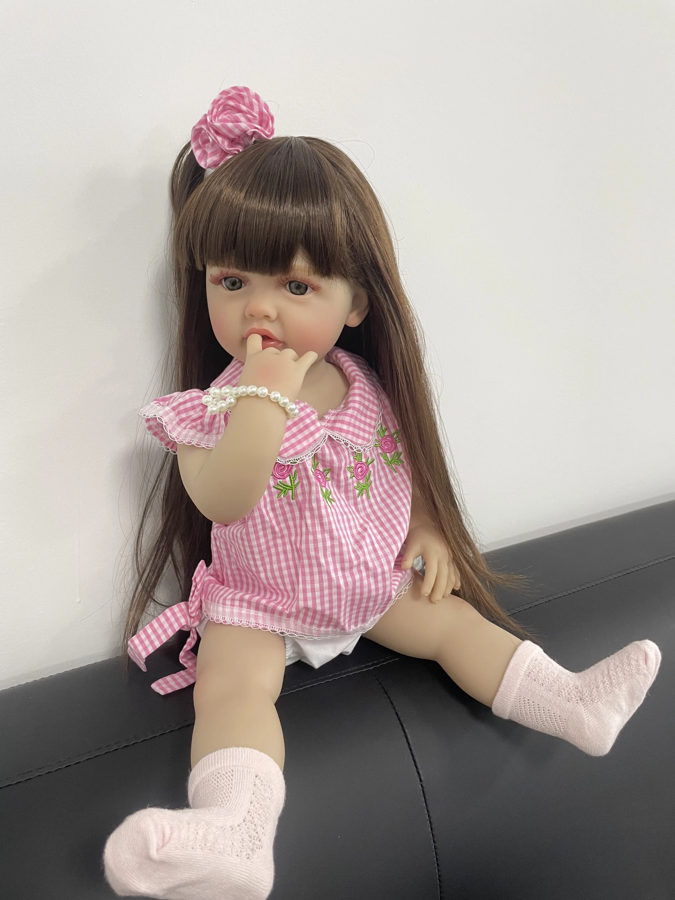 MRB 55CM 22Inch Full Silicone Vinyl Reborn Baby Betty Doll Lifelike Girl Cute Princess Toddler Bebe Birthday Christmas Gift