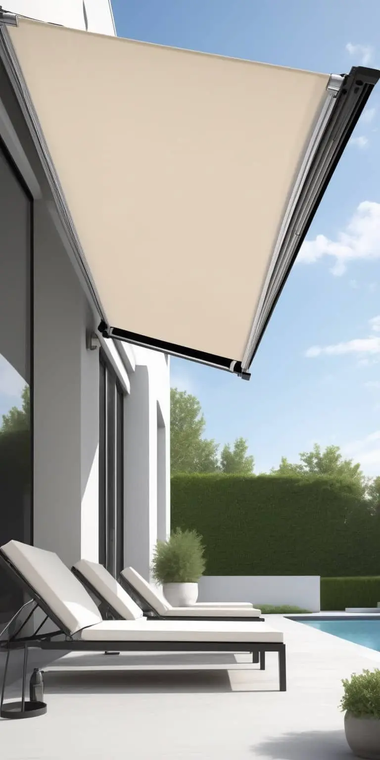 

Customizable Size Color Outdoor Canopy Save Space Easy To Install Waterproof Awning Remote Controlled Adjustable Sunshade