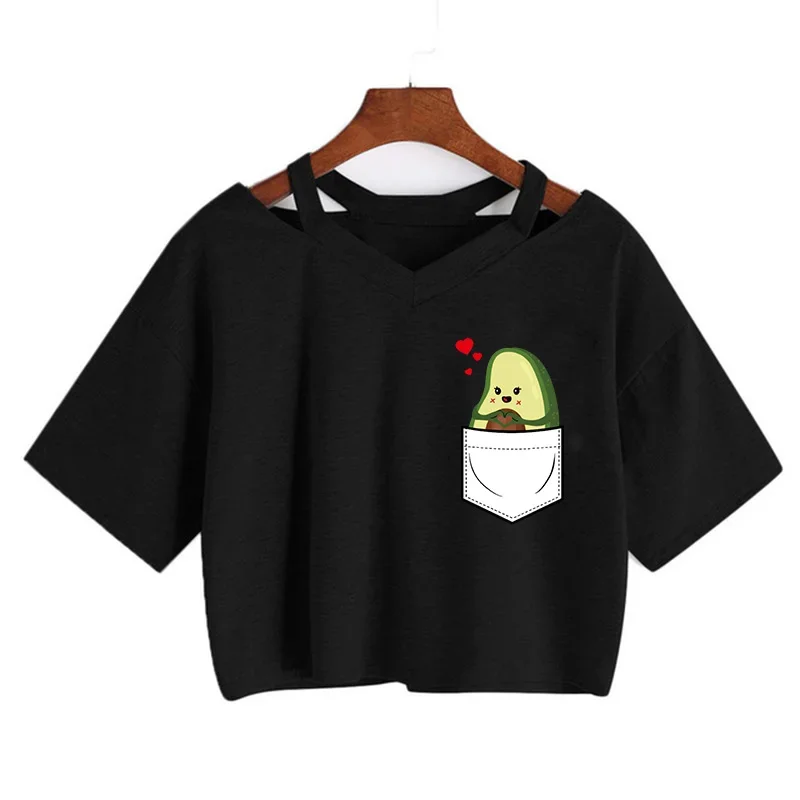 90s Avocado Cat Vegan Women T Shirt Ulzzang Kawaii Cartoon Tshirt Harajuku Graphic Female Short Sleeve T-shirt  Clothes Top Tee