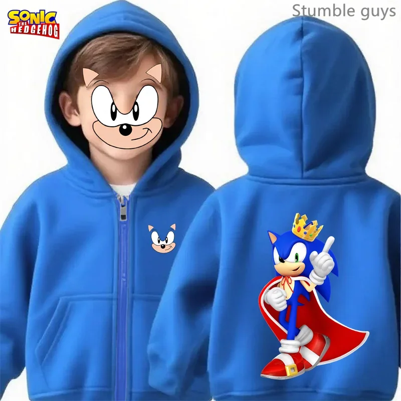 سونيك كيدز أنيمي الرمز البريدي هوديي ربيع الخريف كول الأولاد ملابس الفتيات ملابس رياضية مباراة الجينز