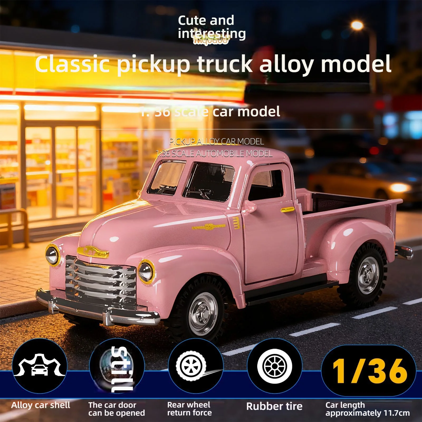 

1/36 Scale Diecast Metal Pull Back Action Drives Car Forward Car Model Toy for Gift/Kids