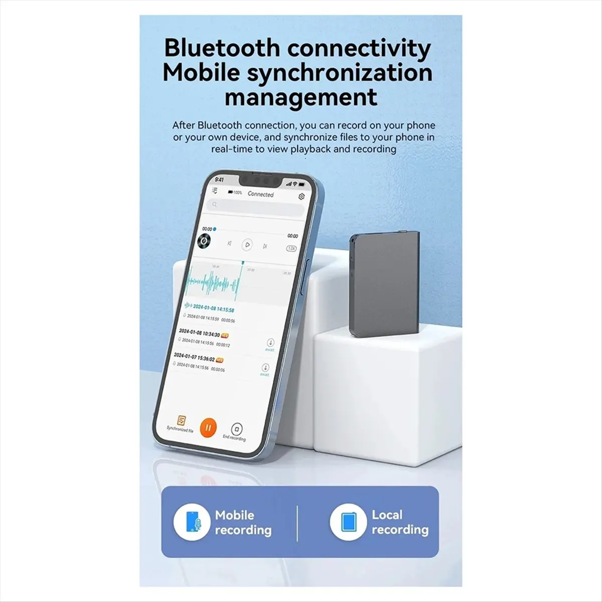 【~ New N07R】APP Activated Recording Dictaphone Digital Audio Smart Recorder Noise Reduction Sound Recorder