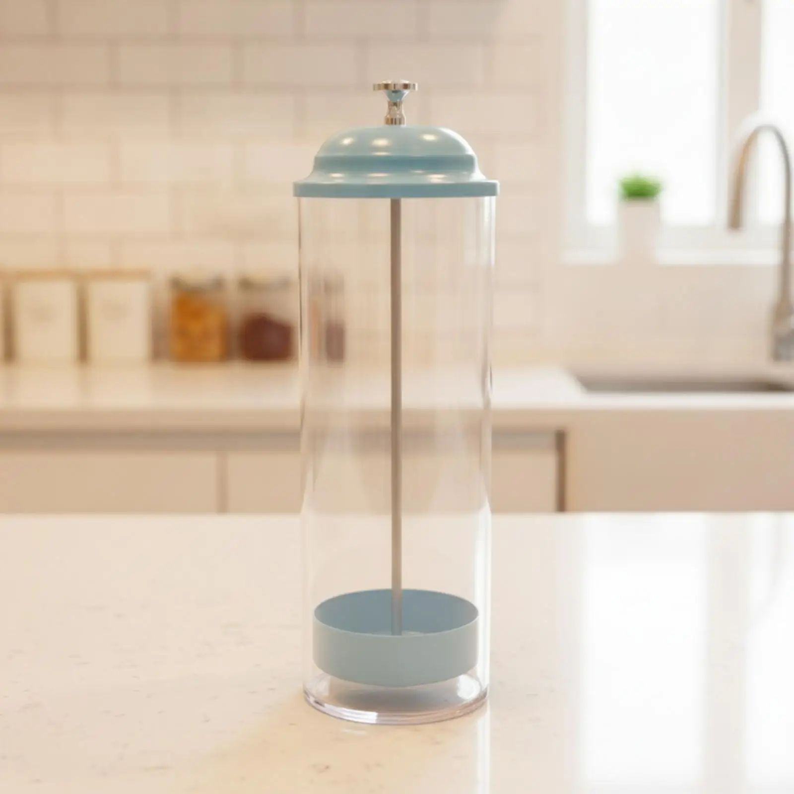 Polystyrene Straw Dispenser Container with See Through Body for Quick Refill and Easy Grab