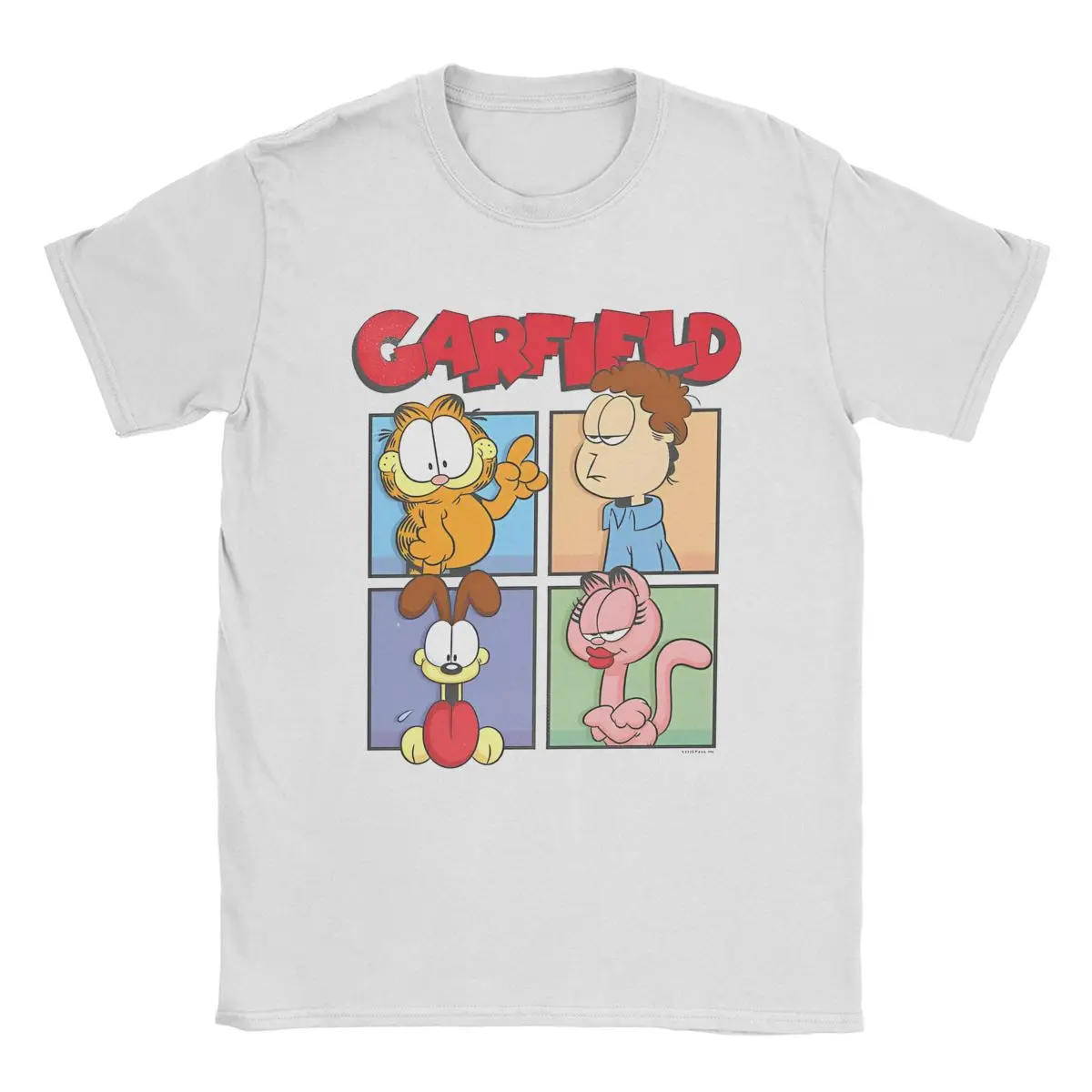 Men G-Garfielded Group Box Up Poster T Shirts Cute Cartoon Cotton merch Humorous Short Sleeve Round Neck Tee Present T-Shirts