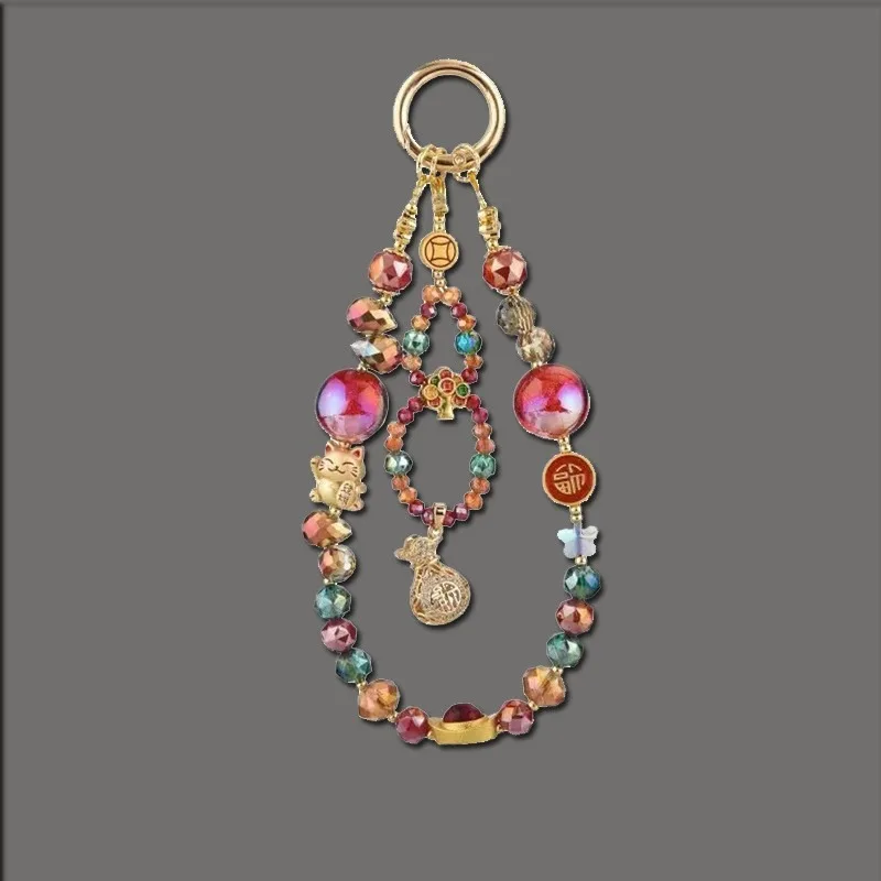 

Акриловый ремешок для телефона, ремешок для мобильного телефона ручной работы, ремешок из бисера ручной работы, китайский чехол для телефона, подвесная цепочка на запястье для повседневной жизни