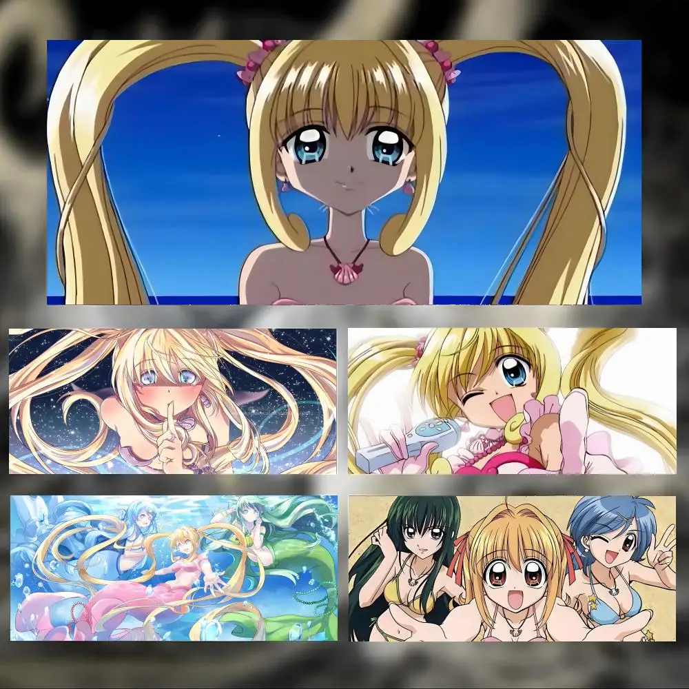anime magical M-Mermaid Melody Pichi Pichi Pitch Mouse Pad Large Thick Desk Pad Stitched Edges Gaming Mouse Mat for PC