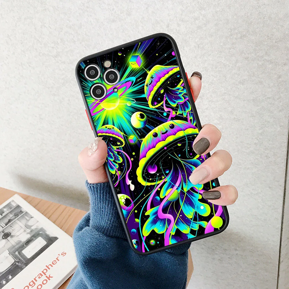 Phone Cases For iPhone 16 15 11 12 13 14 Pro Max X XR 7 8 Plus SE XS Mini Abstract Hourglass Phoenix Skin feel Translucent Cover