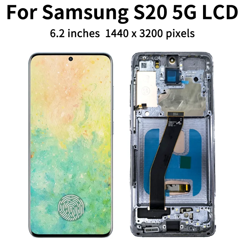 G981F G981F/DS G981B/DS G981 Premium LCD do Samsunga S20 5G Wyświetlacz Ekran Dotykowy Digitizer Panel Z Ramką — zdjęcie produktu 3