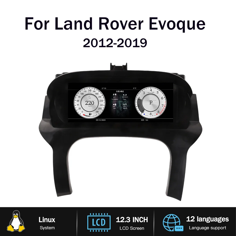 Cluster Digital Dashboard for Land Rover Evoque 2012-2019 LCD Dashboard Speedometer IOS CarPlay
