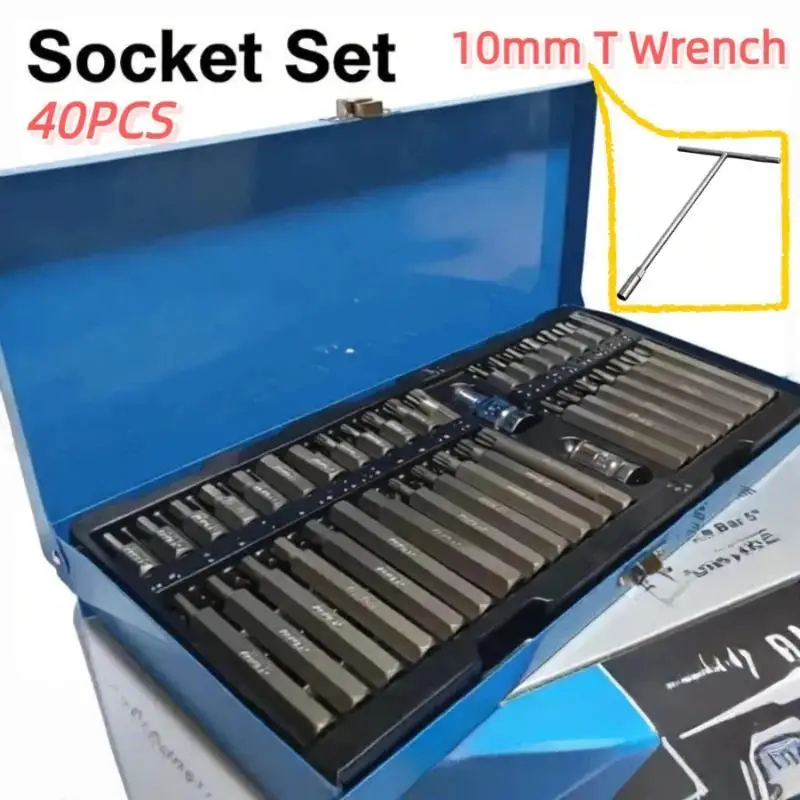 40Pcs Allen Wrench Set Hexagonal Wrench Complete Automotive Repair Tool Plum Blossom Tip