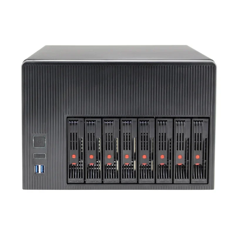 swap  8 HDD tooless bays case support M-ATX motherboard for cloud date storage Optional USB2.0 or USB3.0