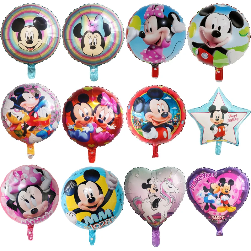 Mickey Minnie Mouse palloncini Disney Cartoon Mickey Mouse Figure Foil Balloon Baby Shower Kid Birthday Party Decorations Toy Gift