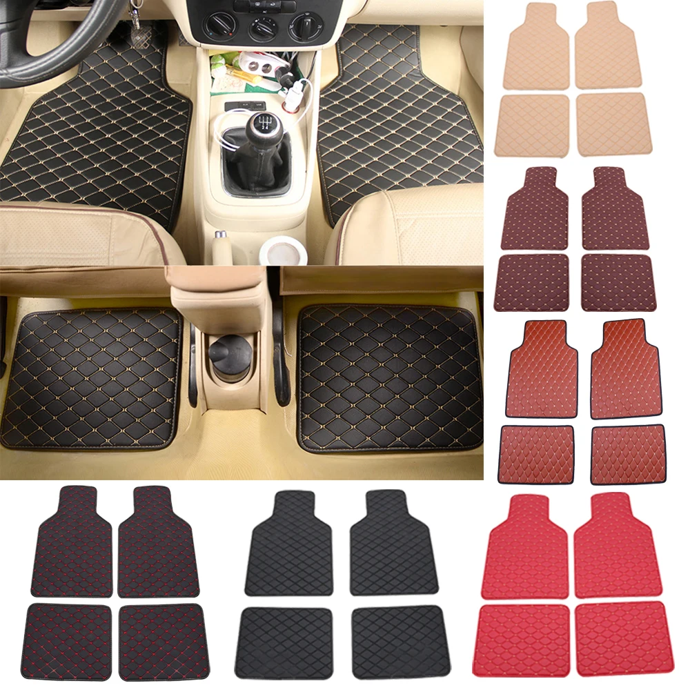 For Hyundai Solaris Elantra Sonata Accent Creta Encino Equus ix25 Terracan 4pcs Auto Foot Pads Floor Mats Floor Liner Car Rugs