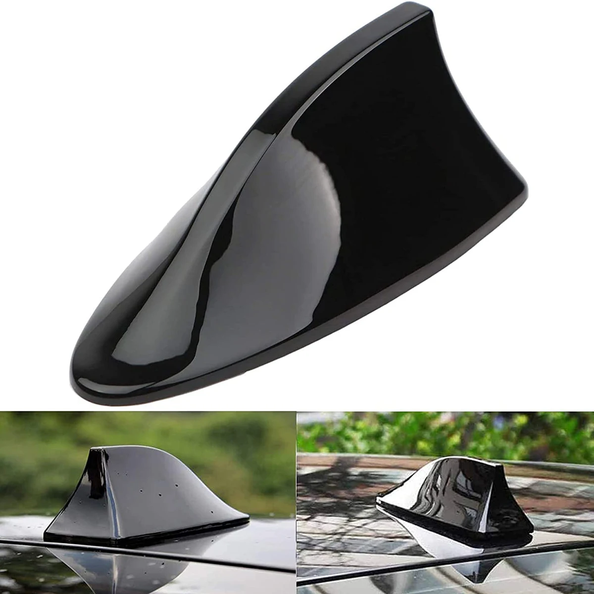 Car Shark Fin Antenna Weather-proof Fin Shape Roof Aerial Base Self Adhesive Radio Signal Base Universal Vehicle Accessories