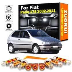 ZUORUI 7Pcs Canbus Car LED Interior Map Dome Trunk Light Kit For Fiat Palio 178 2002-2007 2008 2009 2010 2011 Led Bulbs No Error