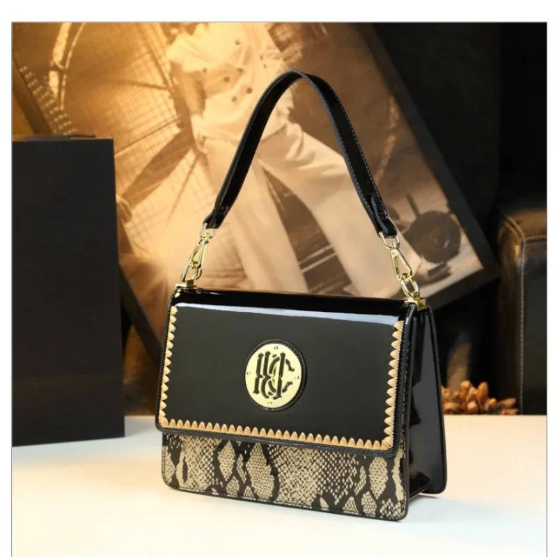 

Luxury Fashion Brand Women Handbags Leather Female Serpentine Pattern Shoulder Crossbody Bag 2024 Purses and Handbags