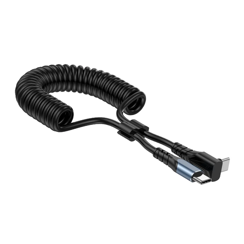 Vehicle Mounted Spring Elbow PD Data Cable For Ipone Huawei Lite Samsung C-Type Fast ChargingCable Retractable C-type Cable