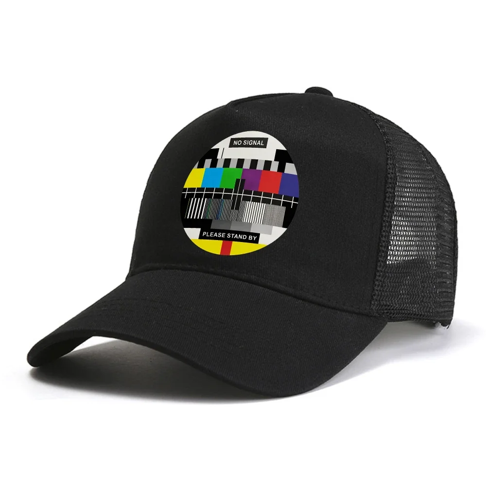 TV No Signal baseball cap Hip Hop Style Summer Fashion women hat casual adjustable mesh breathable Trucker hats
