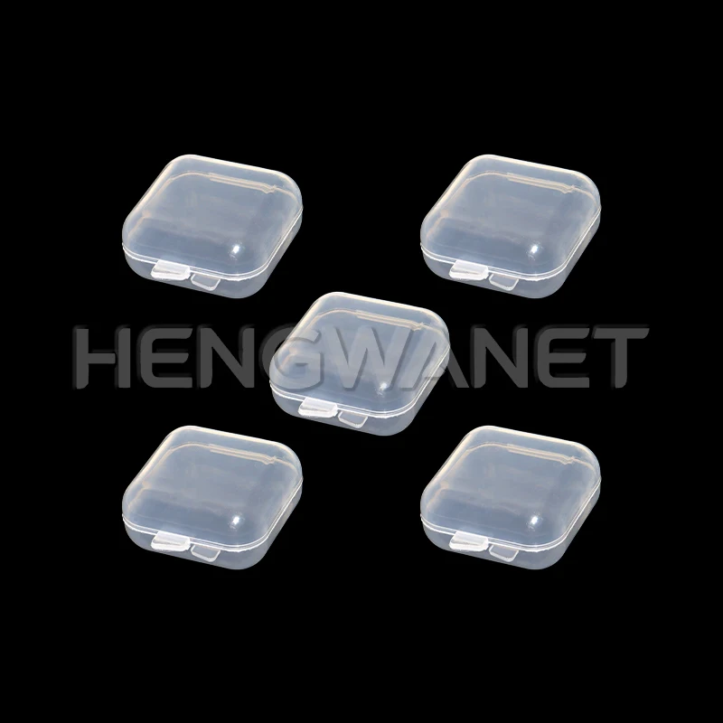 Mini Plastic Storage Box Transparent Jewelry Storage Box Container Portable Earring Ring Earplugs Packaging Storage Case