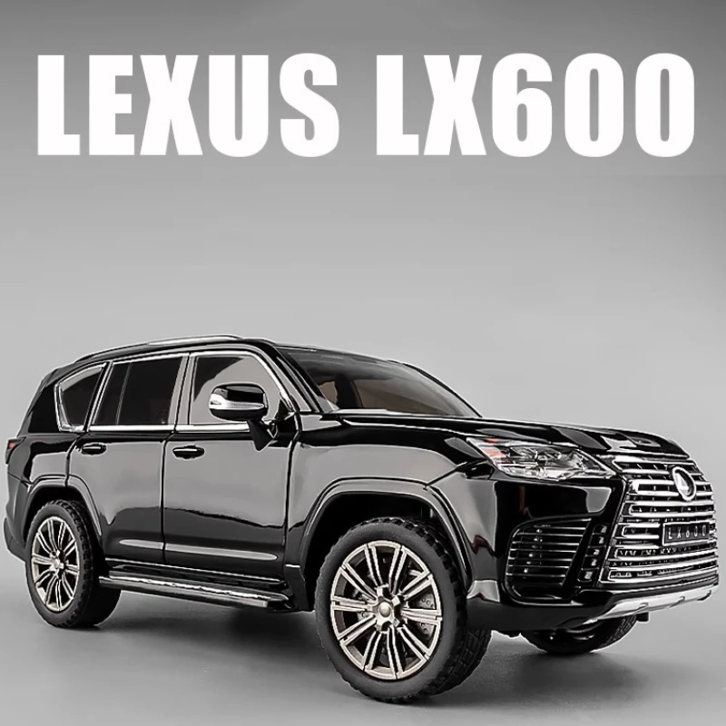 1:24 Lexus LX600 LX570 LX500 Alloy Car Model Sound And Light Pull Back Toy Car Off-Road Vehicle Boy Collection Decoration Gift