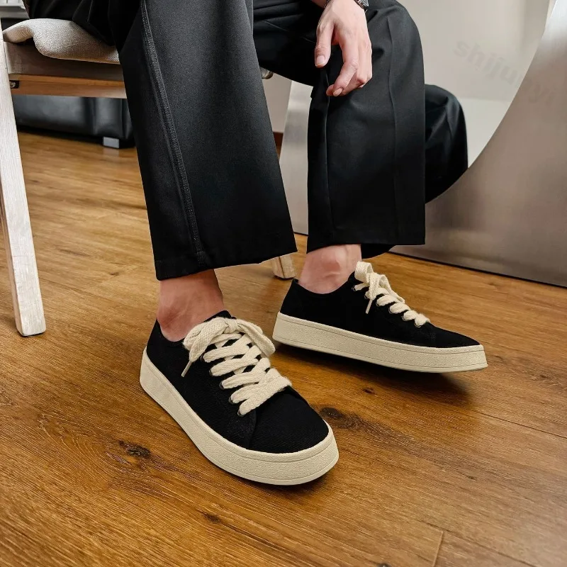 

Мужские повседневные кеды из канваса, новая весенняя модная модель на платформе, нескользящие, вулканизированные, ретро, дышащие, спортивные, высококачественные кроссовки