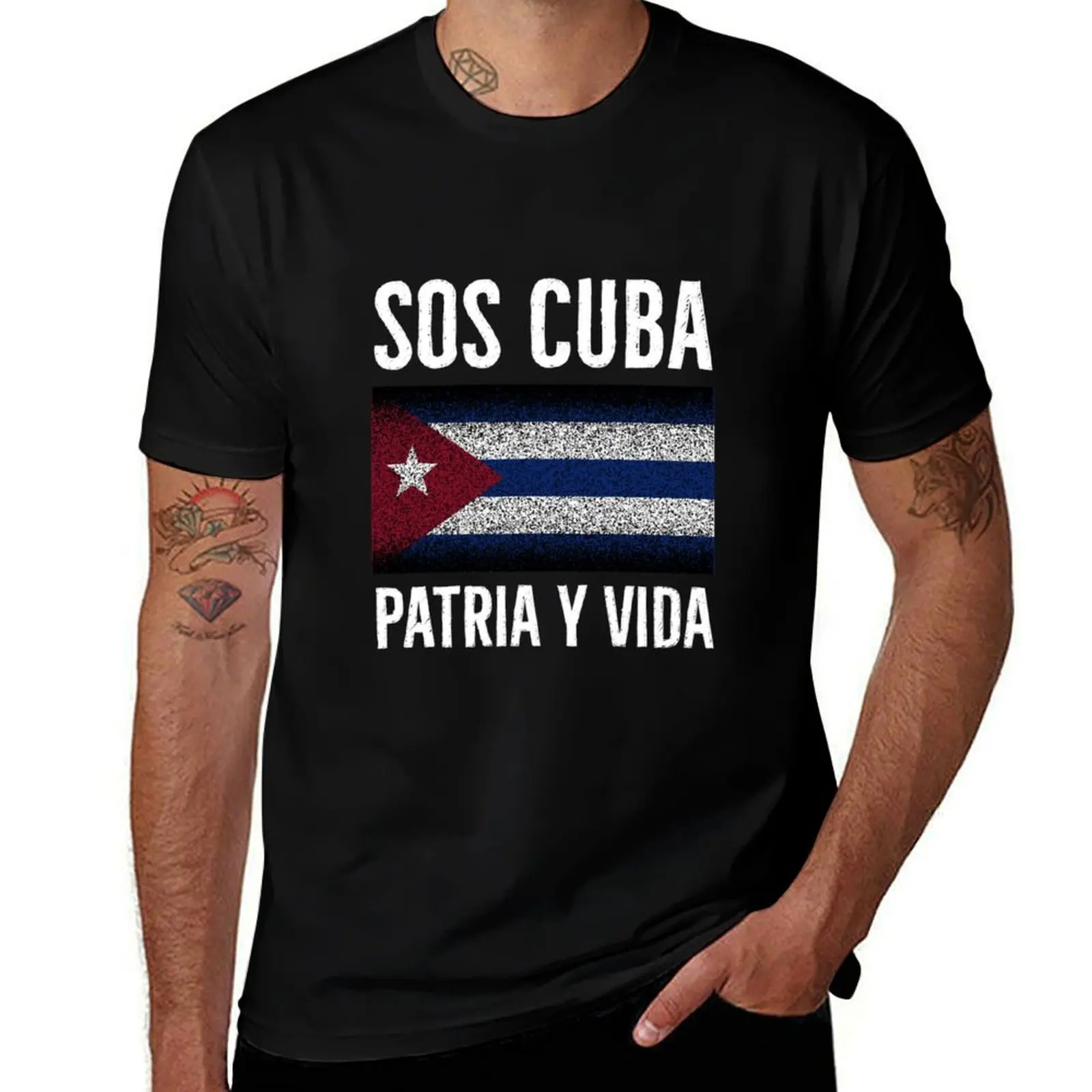 

cubana libre T-Shirt patria for free bandera T-Shirt flag vida t libre y viva sos cuban con flag flag shirt man