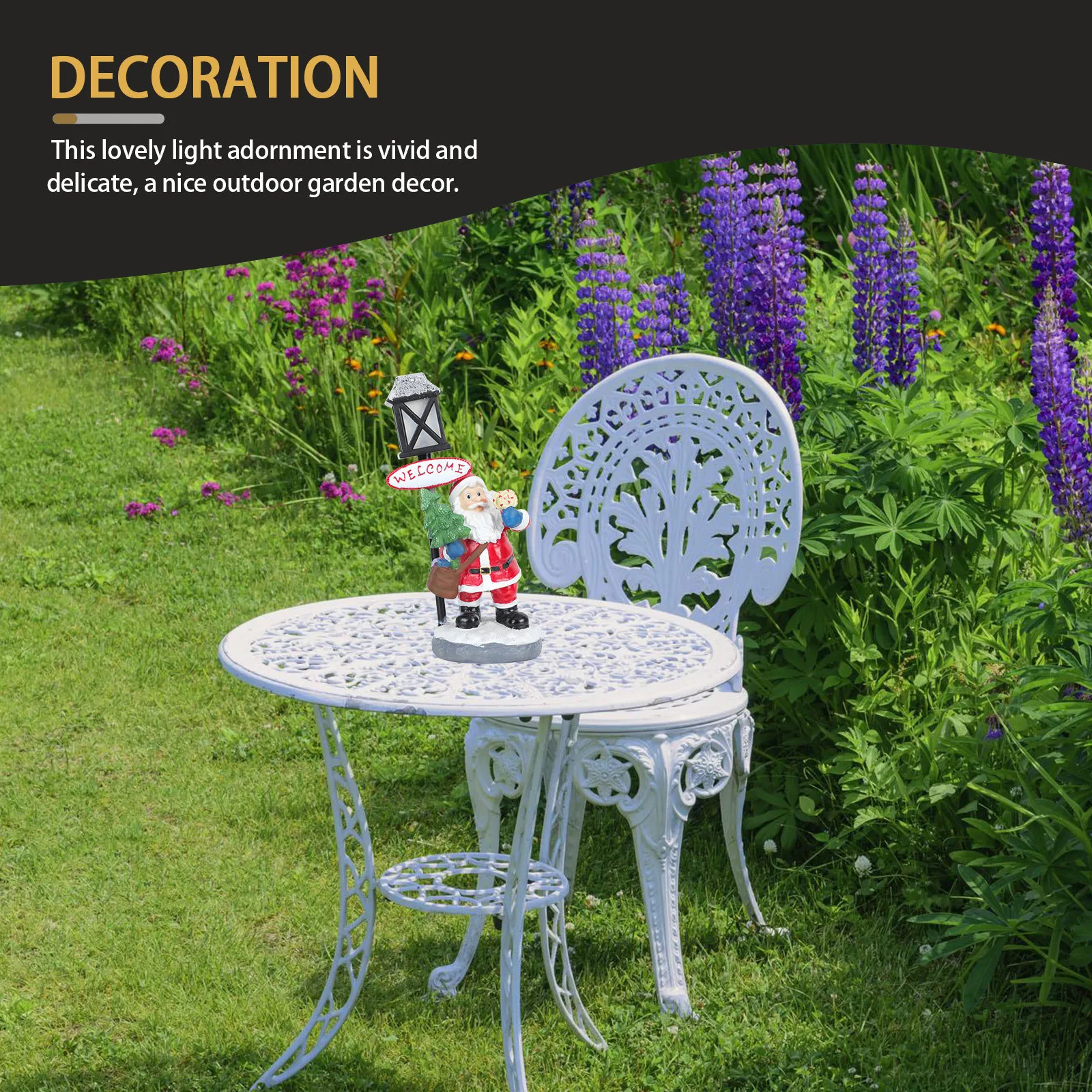 1 قطعة عيد الميلاد سانتا كلوز ليلة مصباح الإبداعية الراتنج عيد الميلاد زخرفة منضدية ديكور متوهجة مهرجان الديكور عيد الميلاد الحرف #4