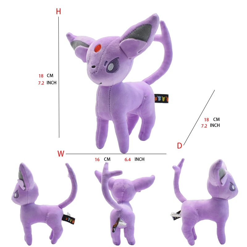 포켓몬 Eevee 가족 봉제 인형 Sylveon Leafeon Flareon Jolteon Vaporeon ELchu 박제 동물 부드러운 인형 어린이 아기 선물