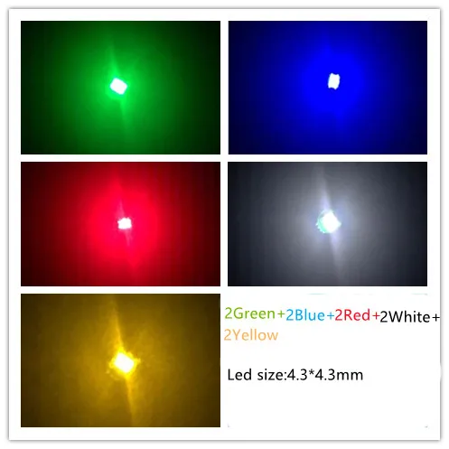 Taidacent 50PCS Wireless Leds Lights Magnetic Inductive Led Light 4.3mm Size (10 White+10Red+10Blue+10Green+10Red)