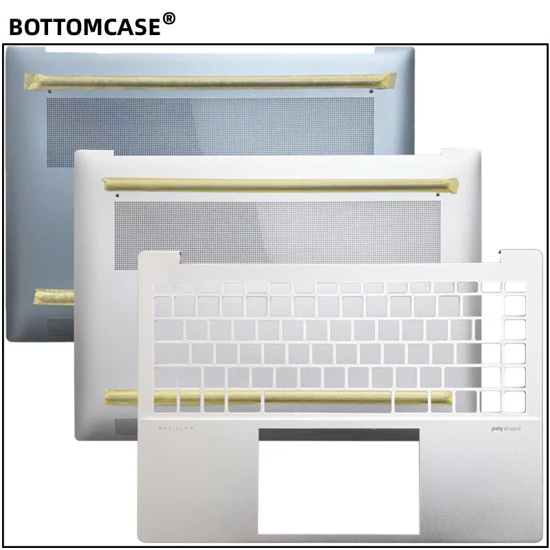New For BOTTOMCASE® Pavilion 14-EW 14T-EW 14Z-EW 14-EY TPN-W160 Upper Case Palmrest Cover /Bottom Base Cover  4600T9030001