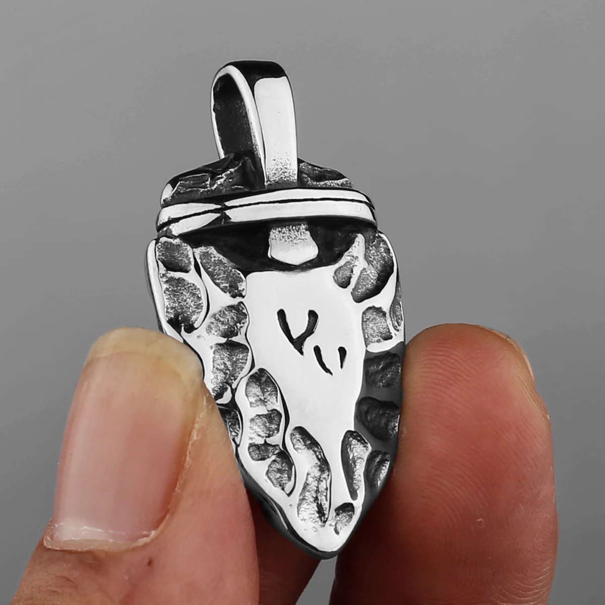 316L Stainless Steel Indian Spearhead Necklace Men and Women Fashion Amulet Hip Hop Charm Pendant Jewelry Wholesale FreeShipping