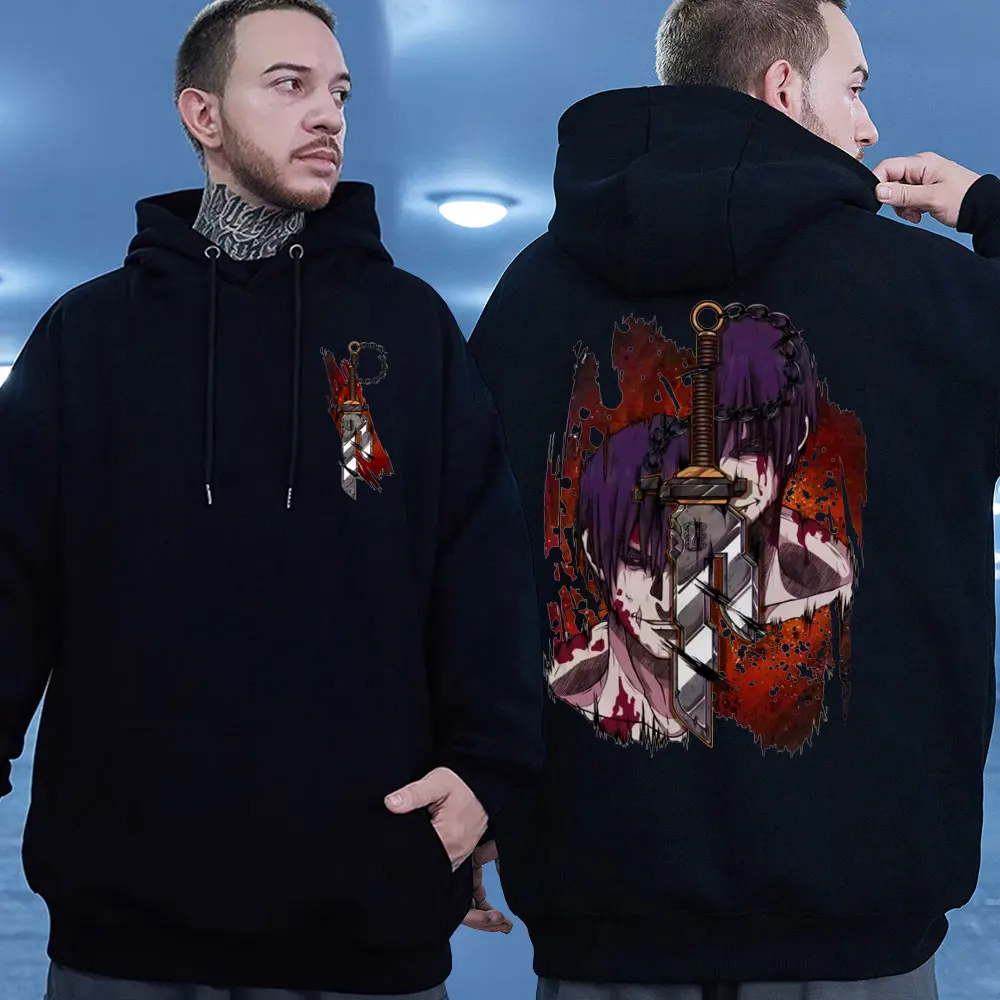 Japan Manga Jujutsu Kaisen Fushiguro Toji Hoodie for Men Hip Hop Y2k Hooded Pullover Spring Winter Casual Plus Size Sweatshirts