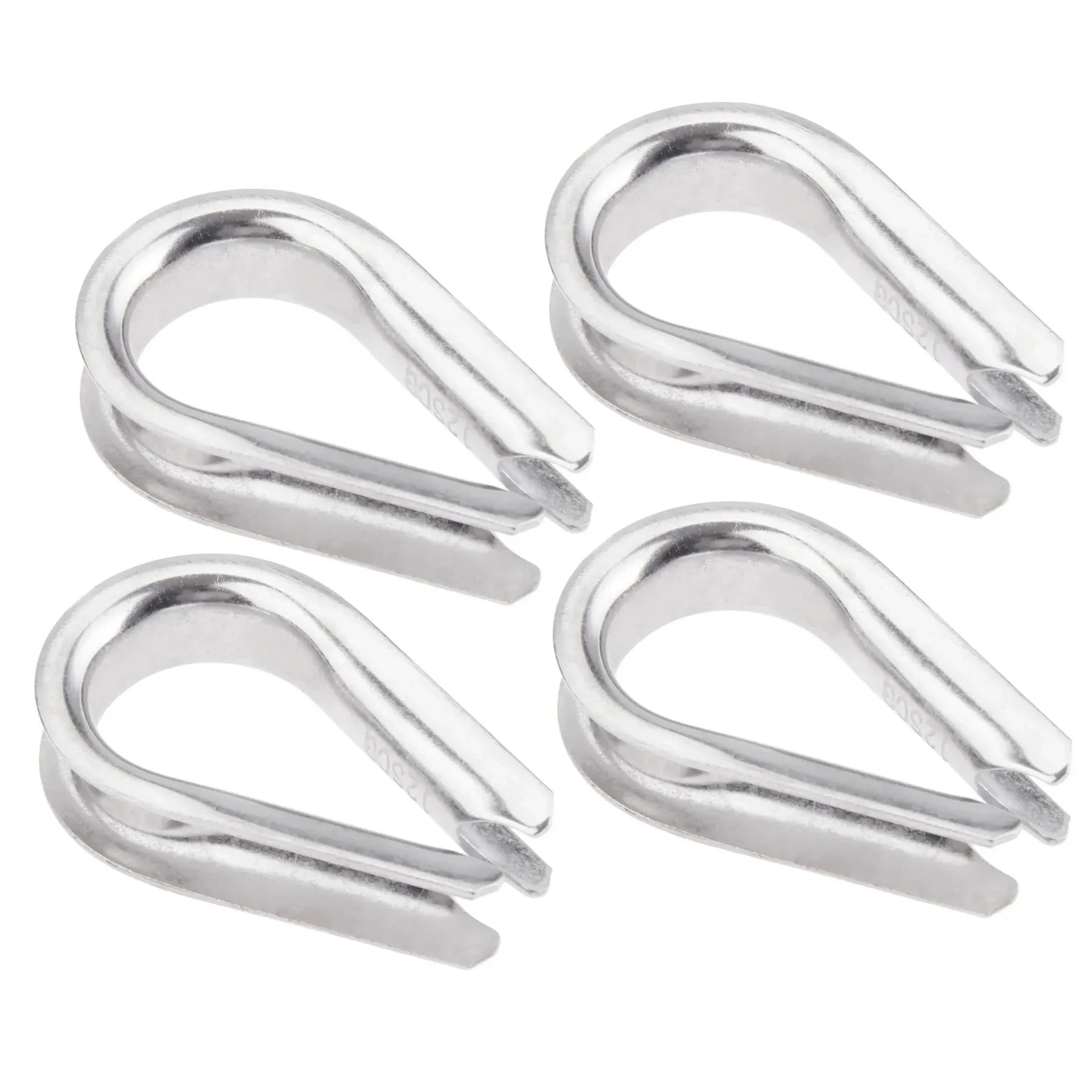 4Pcs Boats Rigging Anchor M12 12mm 1/2inch Wire Rope Cable Chain Thimbles Sleeves Marine StainlessSteel Wirerope Clamps Crimping