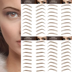 Eyebrow Makeup Tattoo Sticker Water-based Hair-liked Waterproof Long Lasting False Eyebrows Stickers for Brow Grooming Shaping