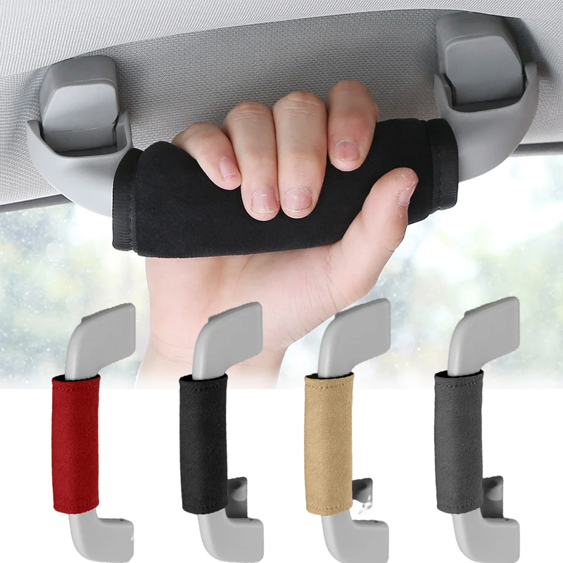 

Car Roof Armrest Protective Cover Multi-use Door Handle Safety Belt Soft Anti-Slip Breathable Handle Suede Protection Covers