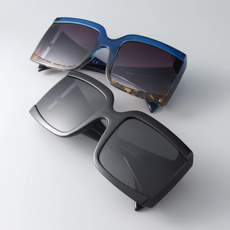 Kenbo-gafas de sol cuadradas Retro para hombre y mujer, lentes de sol de montura ancha, de diseñador, de gran tamaño, para conducir y pescar
