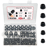 VKKM Rubber Anti-Slip Foot Pad Set, 201 Pieces in Multiple Sizes, Essential for Shock Absorption of Tables, Chairs and Speakers