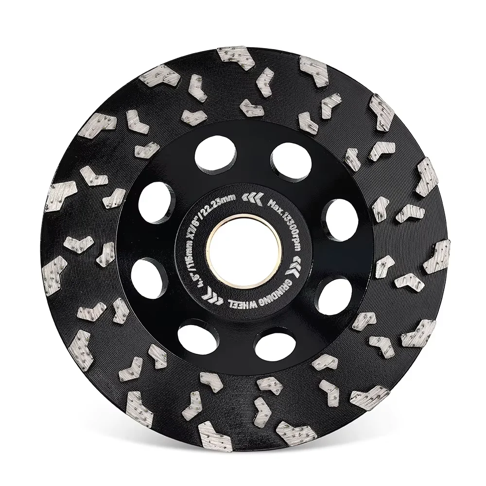 4.5' Diamond Cup Wheel, Diamond Cup Grinding Disc for Aggressive Concrete, Paint, Epoxy, Mastic, Coating Removal