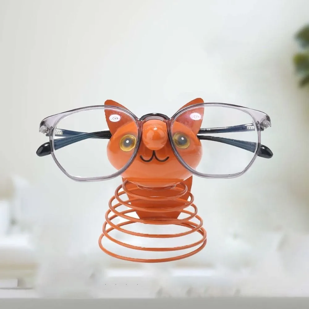 Creative Cartoon Painted Cat Storage Rack Iron Art Easy to Install Squirrel Glasses Frame Animal Decorative Rack Desktop