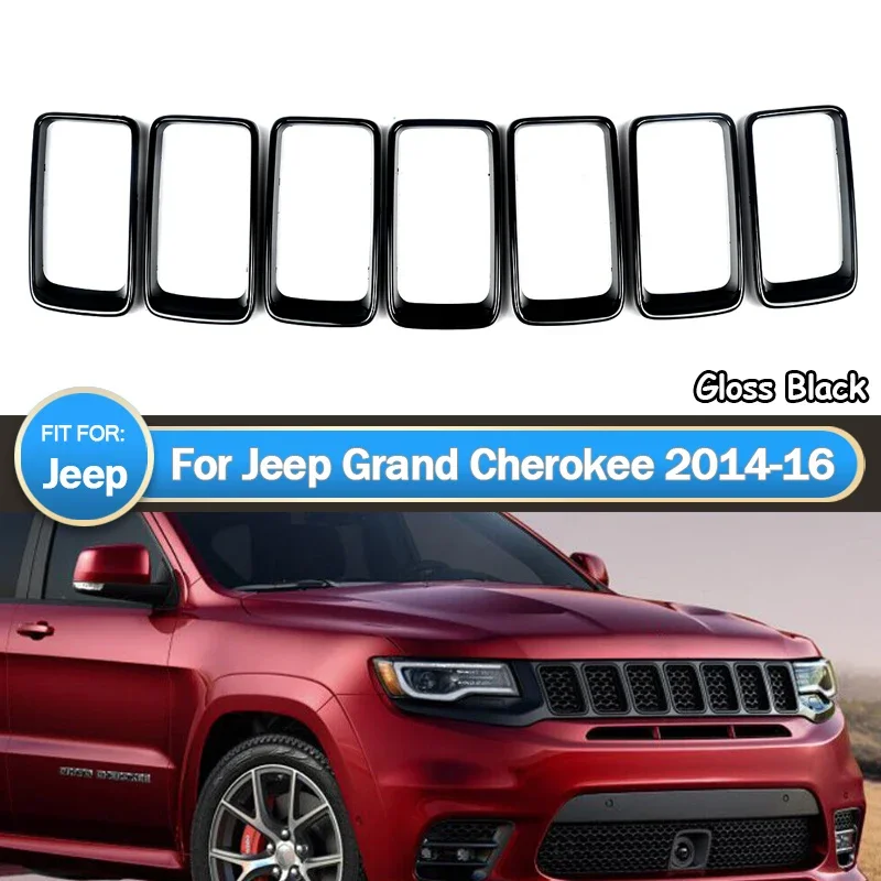 

7 шт., передняя решетка радиатора для Jeep Grand Cherokee 2014-2016