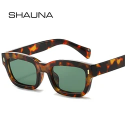 SHAUNA Fashion Small Square Women Luxury Sunglasses Vintage Rivets Decoration Brand Designer Men Jelly Color Sun Glasses UV400