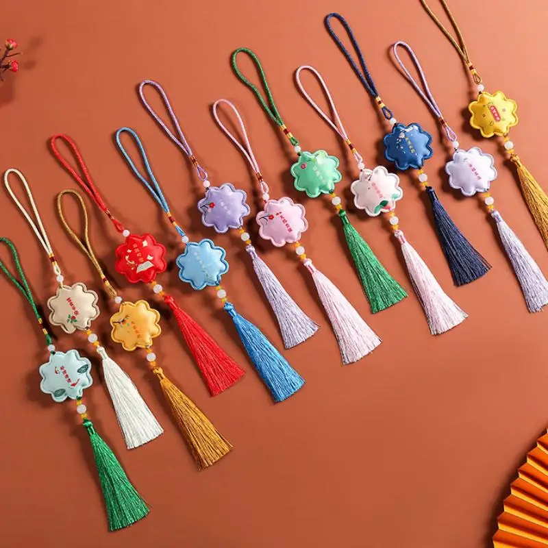 Dragon Boat Festival Traditional Chinese Style Floral Sachet Embroidery Amulet Kit (With Fragrance) DIY Car Pendant