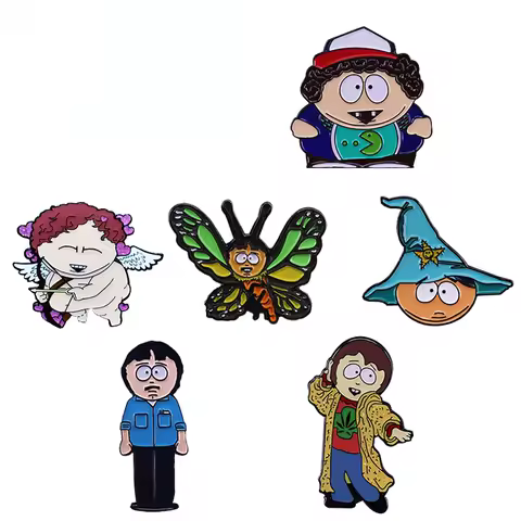 Cartoon Enamel Pin Funny Soutth Park Brooch Badges