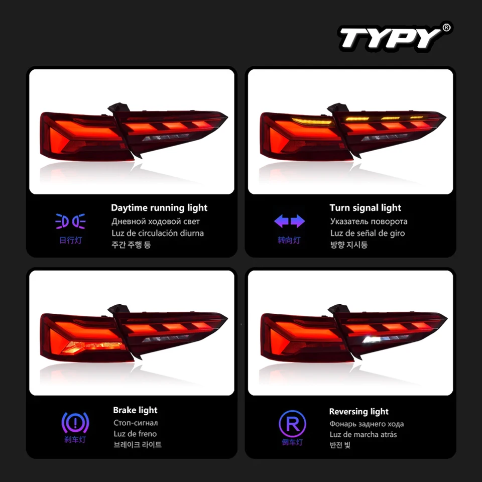 Car Lights LED Tail Lamps Assembly For Audi A5 Taillight 2017-2020