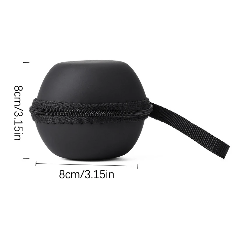 1Pc EVA Small Wrist Gyro Grip Ball Storage Bag Black Zip Headphone Case 8*8*8CM New