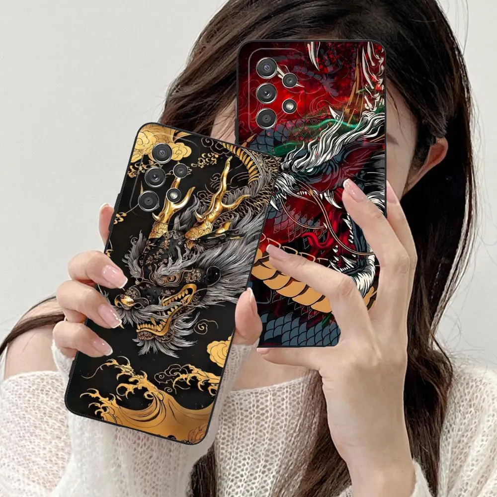 

Чехол для мобильного телефона East Orient Dragon для Samsung Galaxy A73 72 71 70 56 55 54 53 52 36 35 34 23 16 15 5G с цветной печатью Pretty