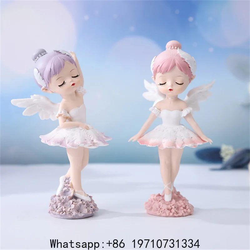 エレガントなバレエ少女の置物、夢のような天使やおとぎ話愛好家のための完璧なバレンタインデーや誕生日プレゼント