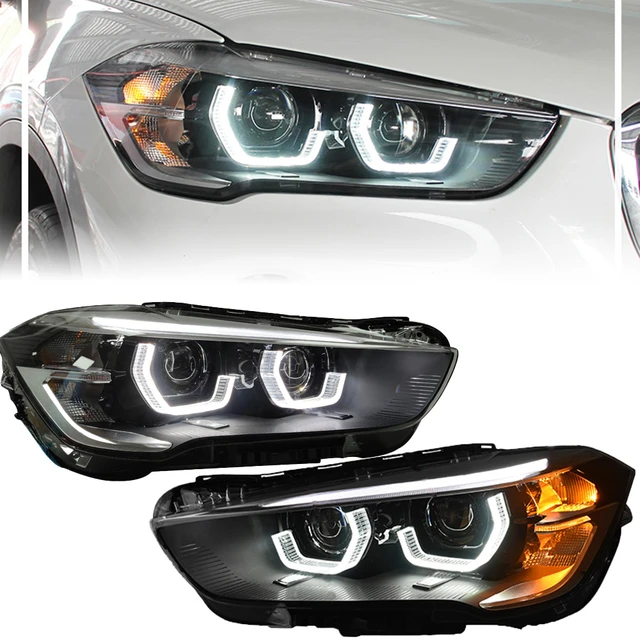 Bmw X1 F48 F49ヘッドライト2016-2021 drlライトledキセノン電球フォグライト車アクセサリーX1 F48 F49ヘッドランプ  - AliExpress